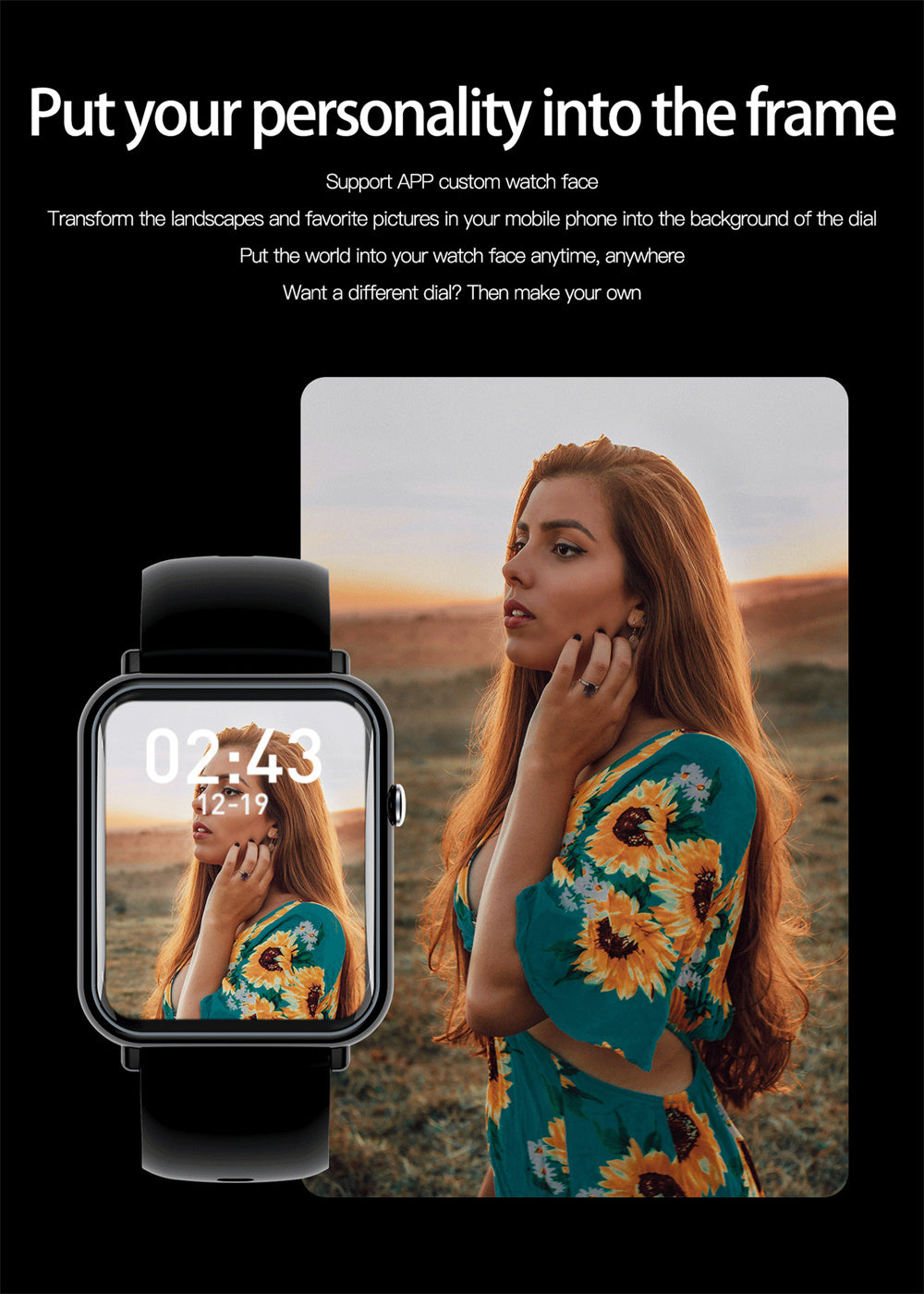 Smart Waterproof Watch With Fitness Tracker And Heart Rate Monitor