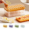 One-button Press Ice Cube Tray With Storage Box And Lid