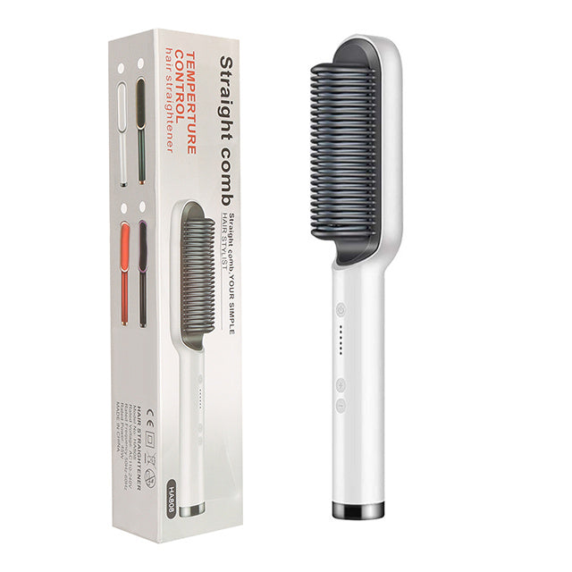 2 In 1 Hair Straightener Hot Comb Curling Tong Electric Brush