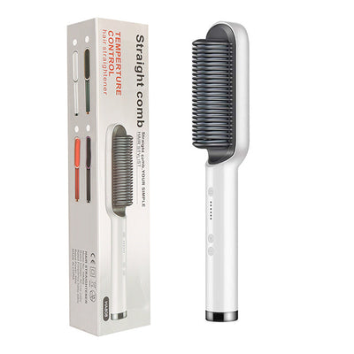 2 In 1 Hair Straightener Hot Comb Curling Tong Electric Brush