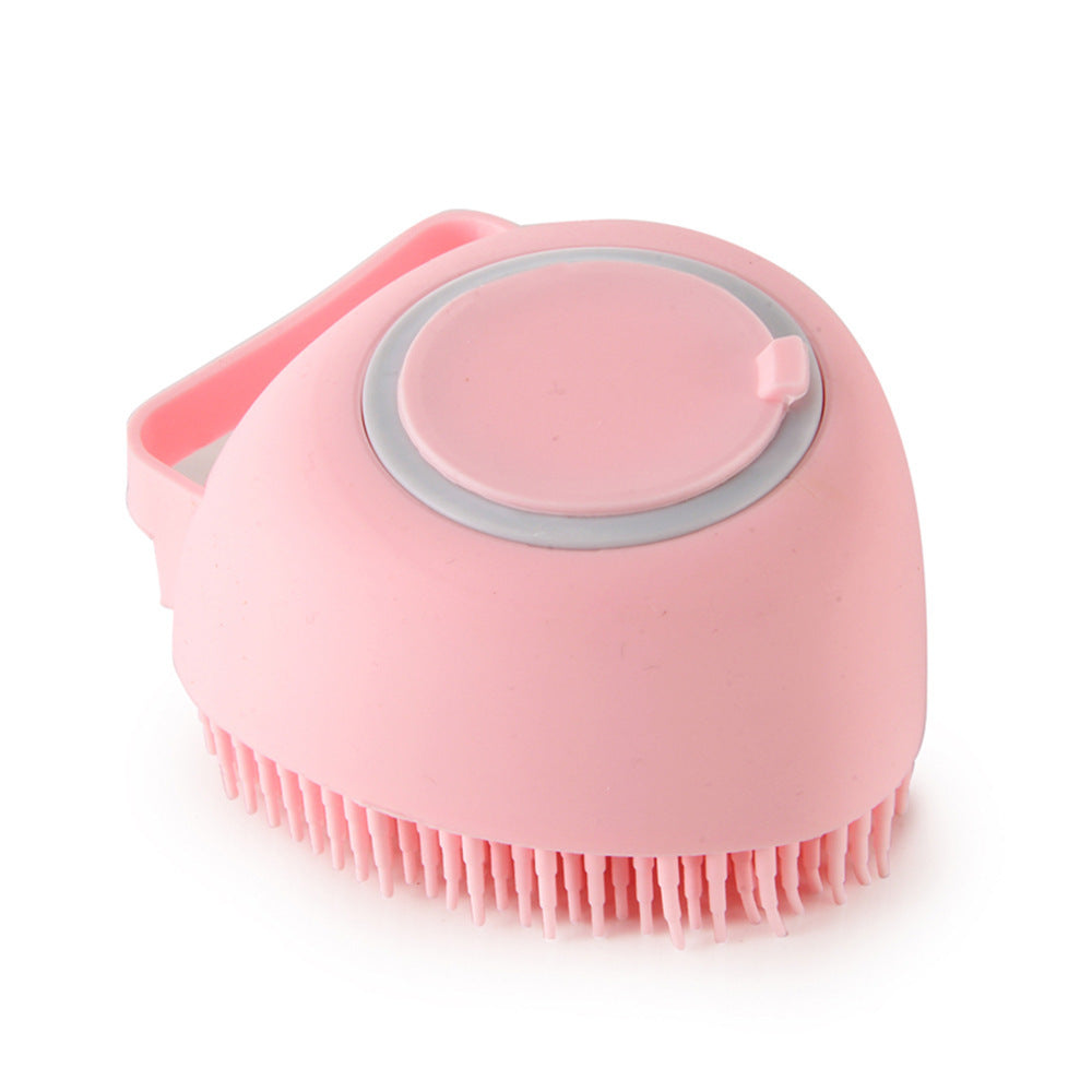 Silicone Dog Grooming Brush Bath Massage Gloves Shampoo Dispenser