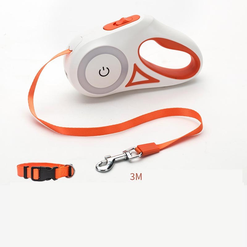 Retractable Dog Leash With Collar And Traction Rope For Small Medium Dogs