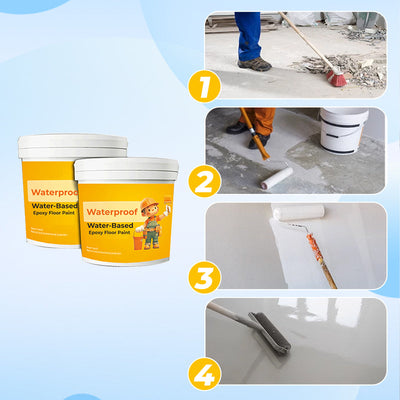 Water-Based Epoxy Floor Paint Waterproof Durable Indoor Outdoor Coating