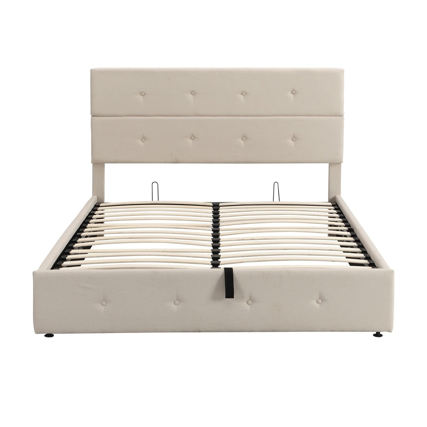 Queen Size Upholstered Platform Bed With Spacious Underbed Storage