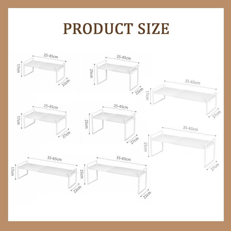 Retractable Cabinet Rack With Layered Storage For Organizing