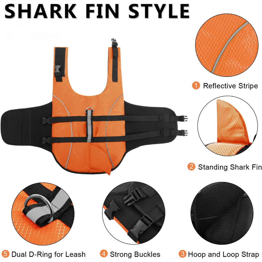 Dog Life Jacket With Handle For Safe Water Adventures