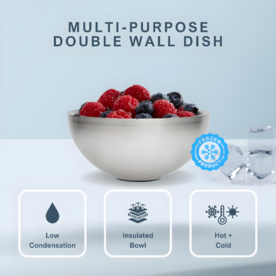 Insulated Cooling Bowl For Food And Drink Temperature Control