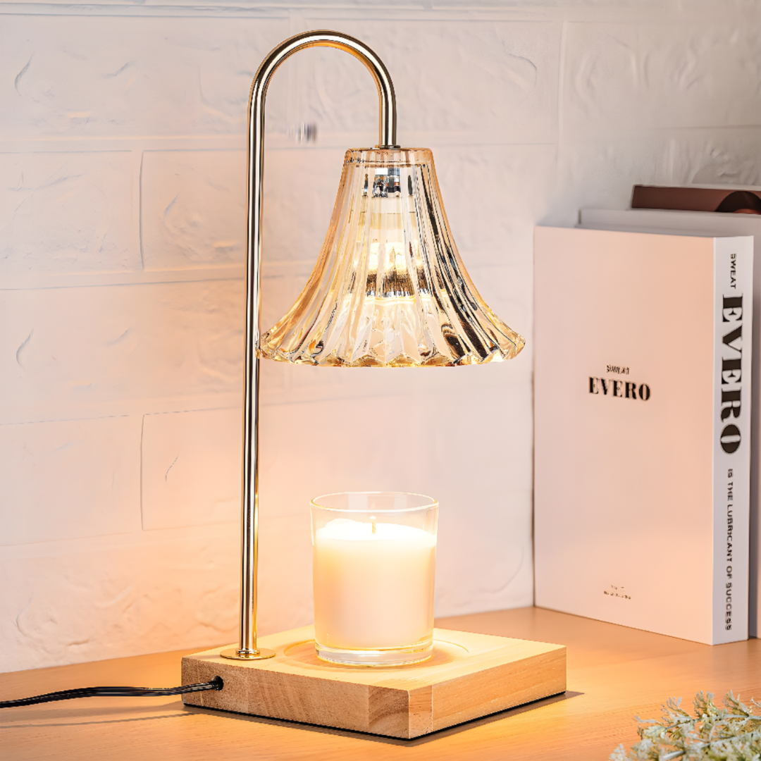 Candle Warmer Lamp With Adjustable Timer And Dimmer Controls
