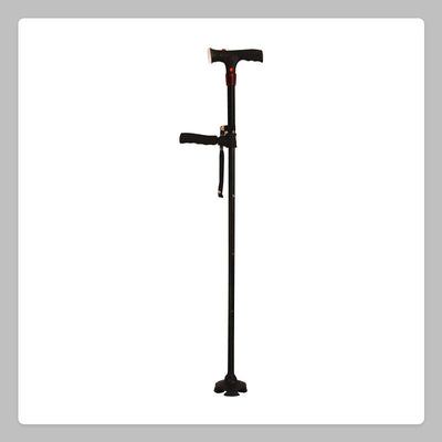 Elderly Cane With Alarm LED Double Handle For Safety