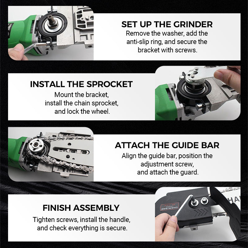 Angle Grinder Electric Chainsaw Kit Conversion Tool Set