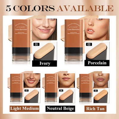 Hydrating Foundation Stick Lightweight Creamy Coverage With Brush