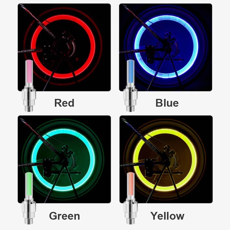 Waterproof LED Wheel Lights For Cars And Bikes Durable Bright