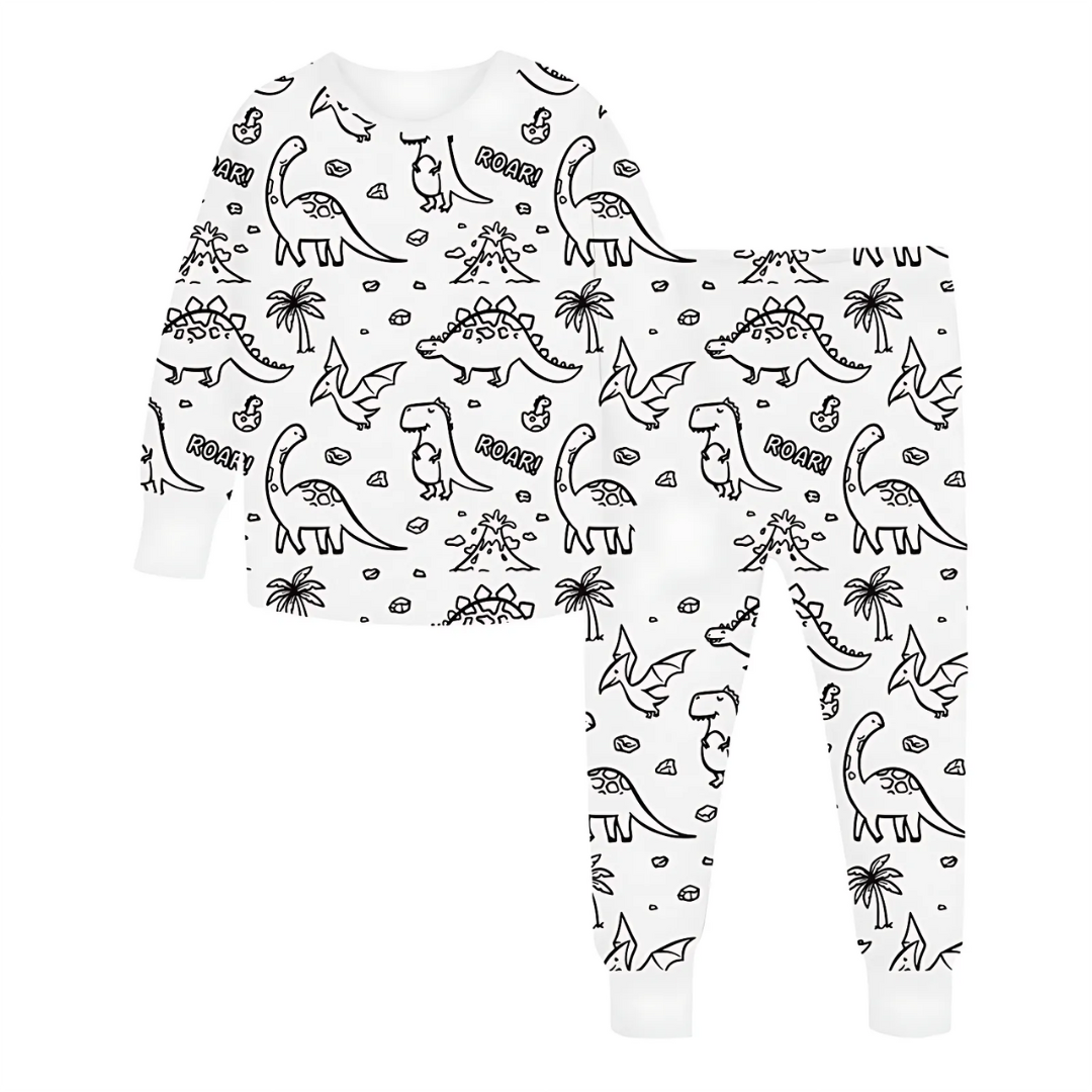DIY Coloring Pajamas For Kids Creative Fun Wearable Art Set