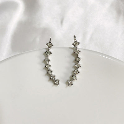 Seven Star Elegant Diamond Stud Earrings For Women