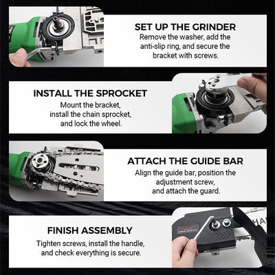 Electric Chain Saw Converter Attachment For Angle Grinder Tool