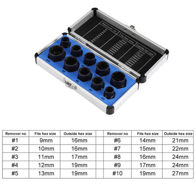 Damaged Screw Extractor Set 10 Pieces For Easy Removal