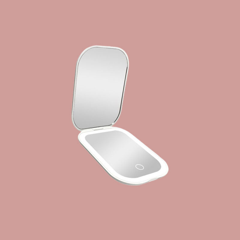 LED Makeup Mirror With 2x Magnification And Adjustable Light