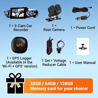 4-Channel FHD Dash Cam Ultra-Wide Angle Driving Safety Recorder