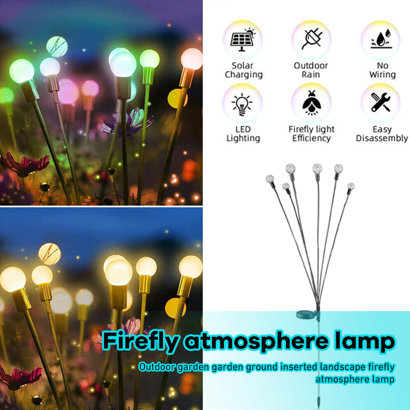 Solar Garden Light Starburst Outdoor Decorative Swing Lamp