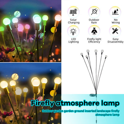 Solar Garden Light Starburst Outdoor Decorative Swing Lamp