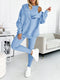 Hooded Sweatshirt Suit Casual Comfortable Stylish Outfit Set