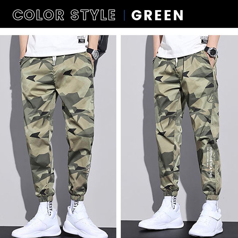 Camouflage Harem Cargo Pants Loose Fit Casual Streetwear
