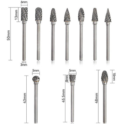 Tungsten Carbide Grinding Head Durable Steel Material Tool