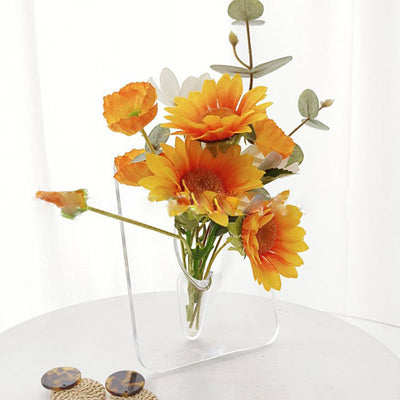 Acrylic Photo Frame Vase For Stylish Flower Arrangement Decor