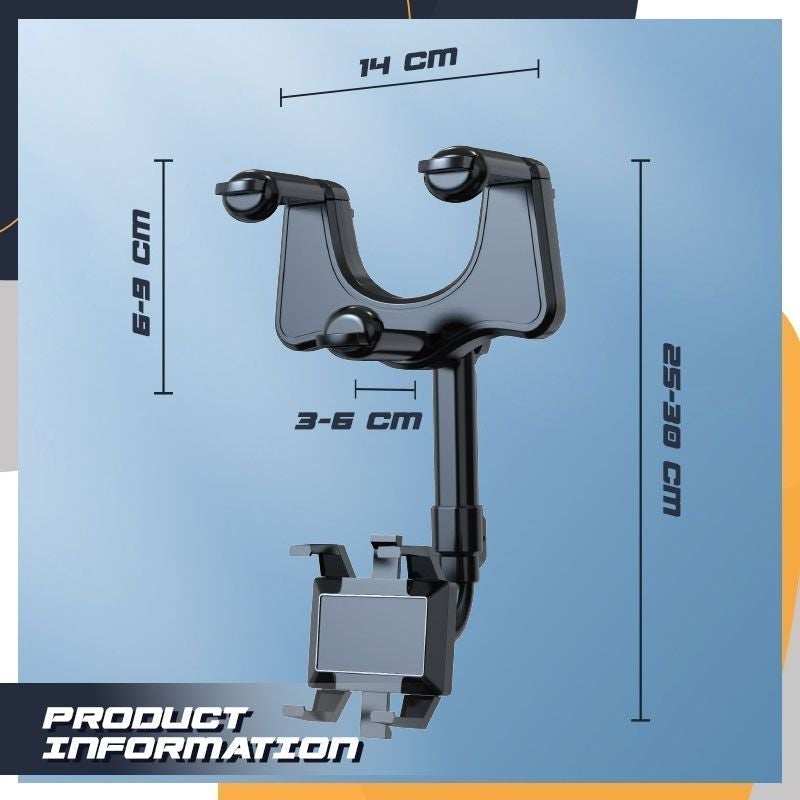 Rotatable Retractable Car Phone Holder For Dashboard And Air Vent