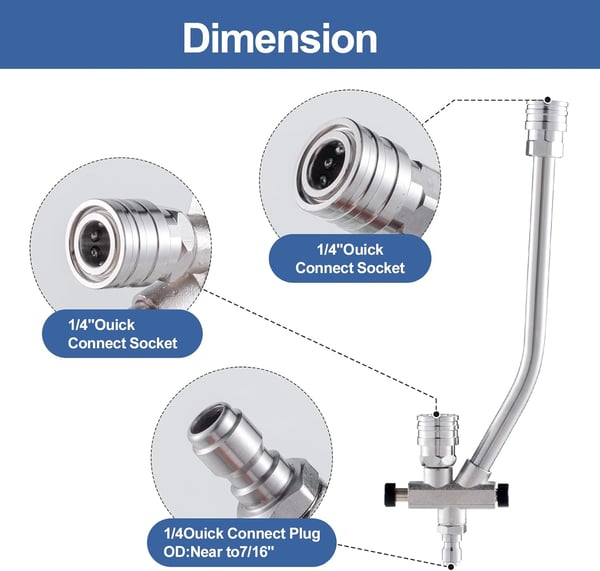 Foam Cannon Dual Connector Accessory For Efficient Car Washing