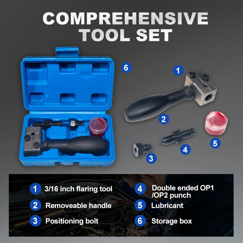 Automotive Brake Pipe Flaring Tool Kit For Professional Repairs
