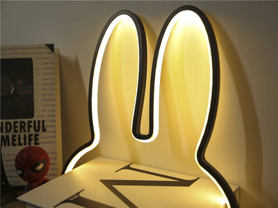 Rabbit LED Night Light USB Powered Bedside Lamp For Kids