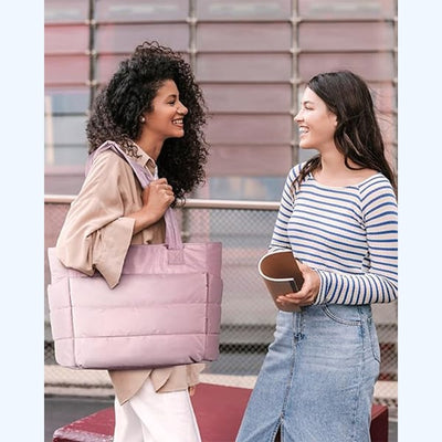 Lightweight Puffy Tote Bag Spacious Durable Everyday Carry Bag