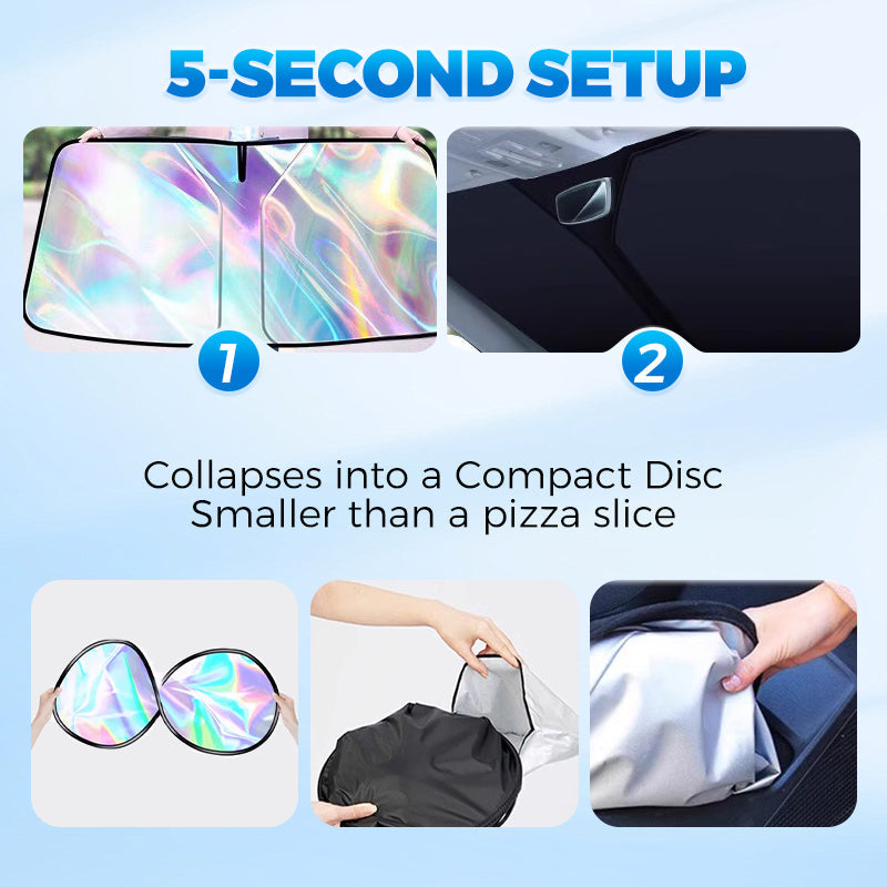 Universal Foldable Windshield Sun Shade For Cars And Trucks