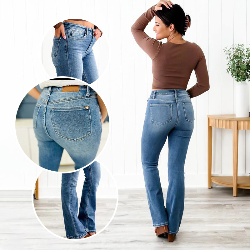 High Stretch Tummy Control Jeans Slim Fit Comfortable Denim