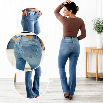 High Stretch Tummy Control Jeans Slim Fit Comfortable Denim