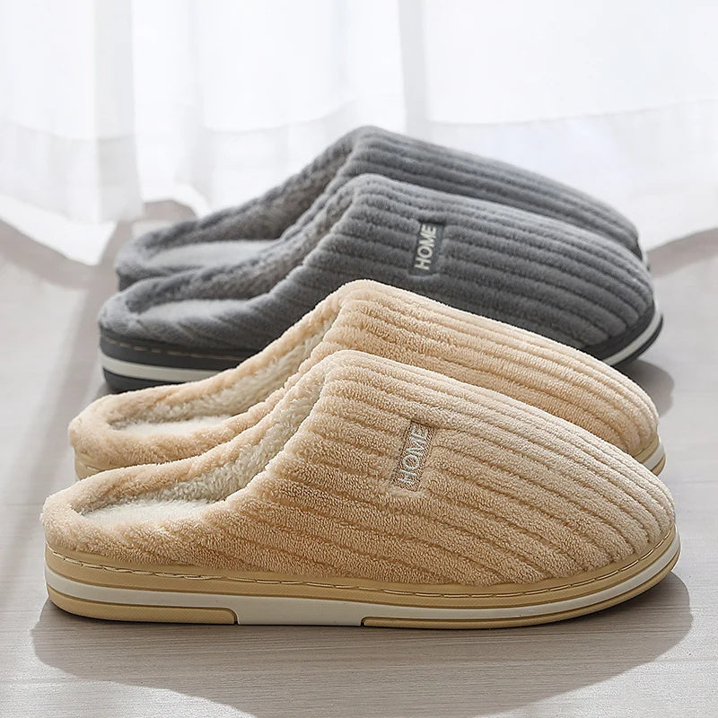 Winter Cotton Slippers Soft Warm Indoor Non Slip Comfort Footwear