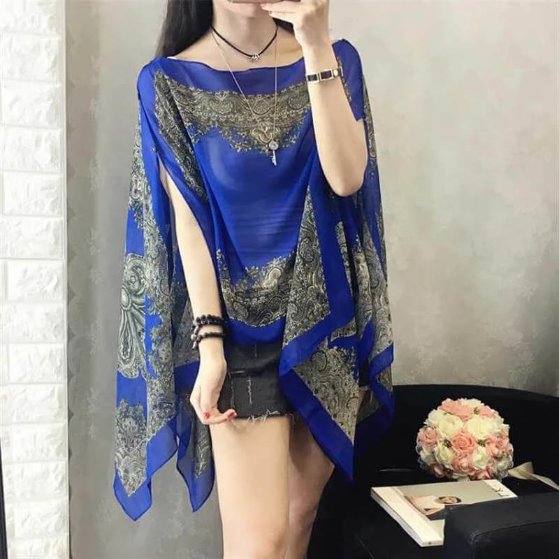 French Style Lightweight Sun Protection Shawl For Women