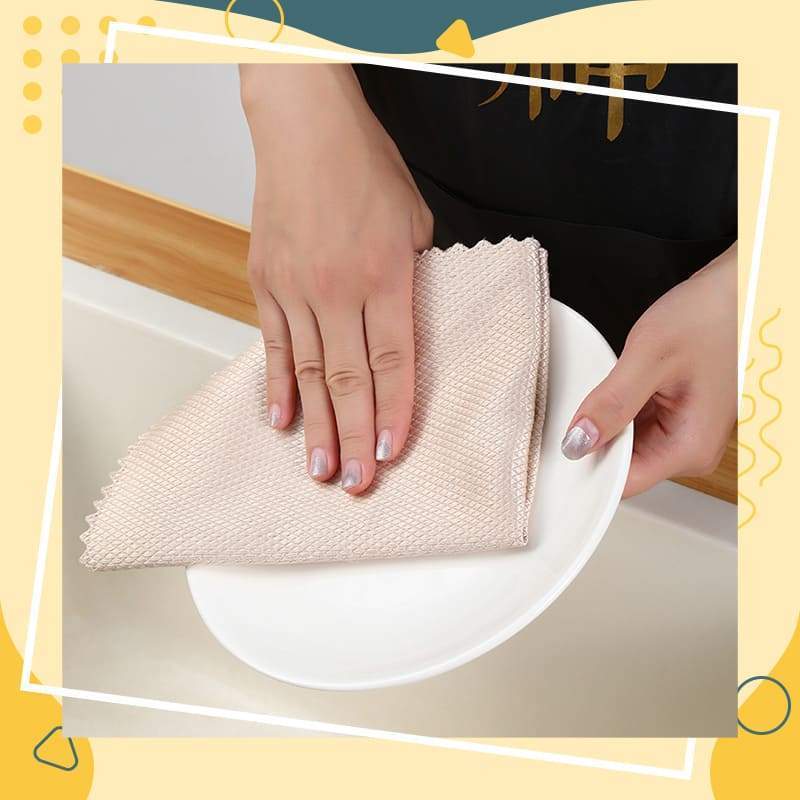 Fish Scale Rag Towel Durable Absorbent Multipurpose Cleaning Cloth