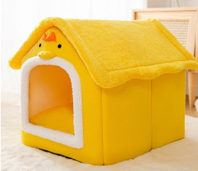 Foldable Dog House Warm Removable Nest Enclosed Pet Bed Sofa