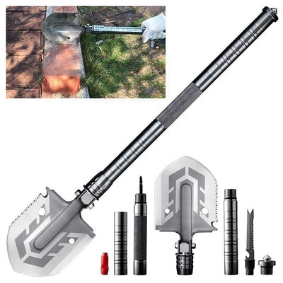 Survival Shovel Set With Durable High Carbon Steel Camping Tool