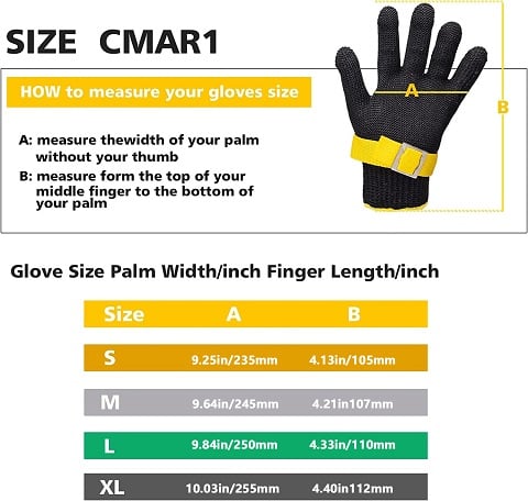 Food Grade Stainless Steel Cut Resistant Glove Mesh Metal Safety