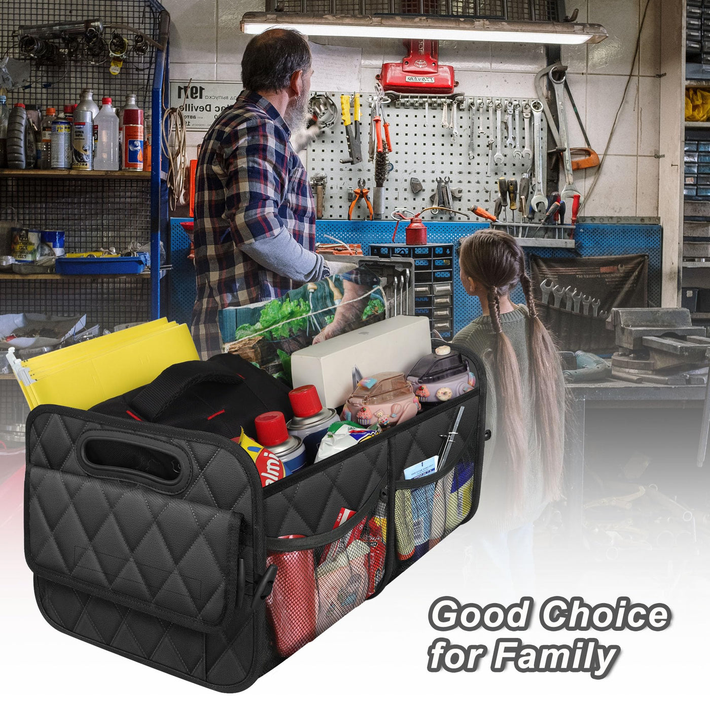 Deosk Car Trunk Organizer With 6 Pockets For SUV And Car Storage