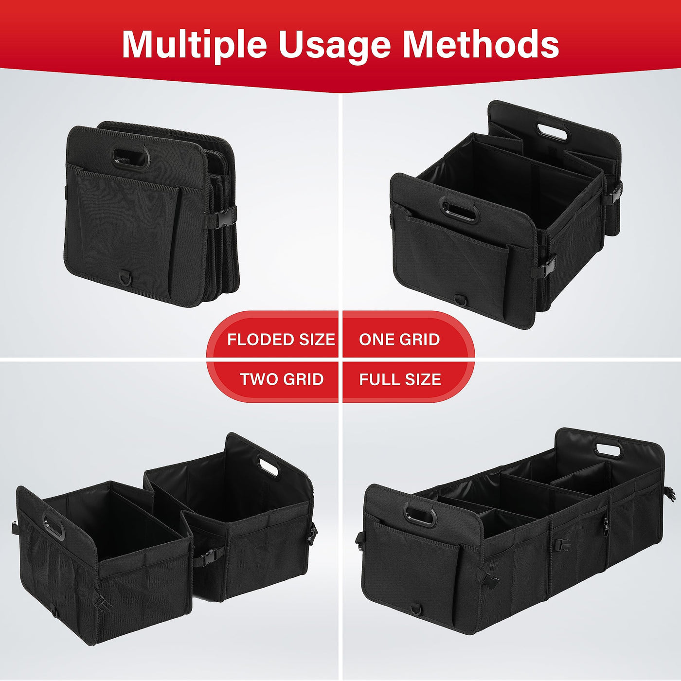 Simple Deluxe Car Trunk Organizer Large Capacity Collapsible SUV Storage