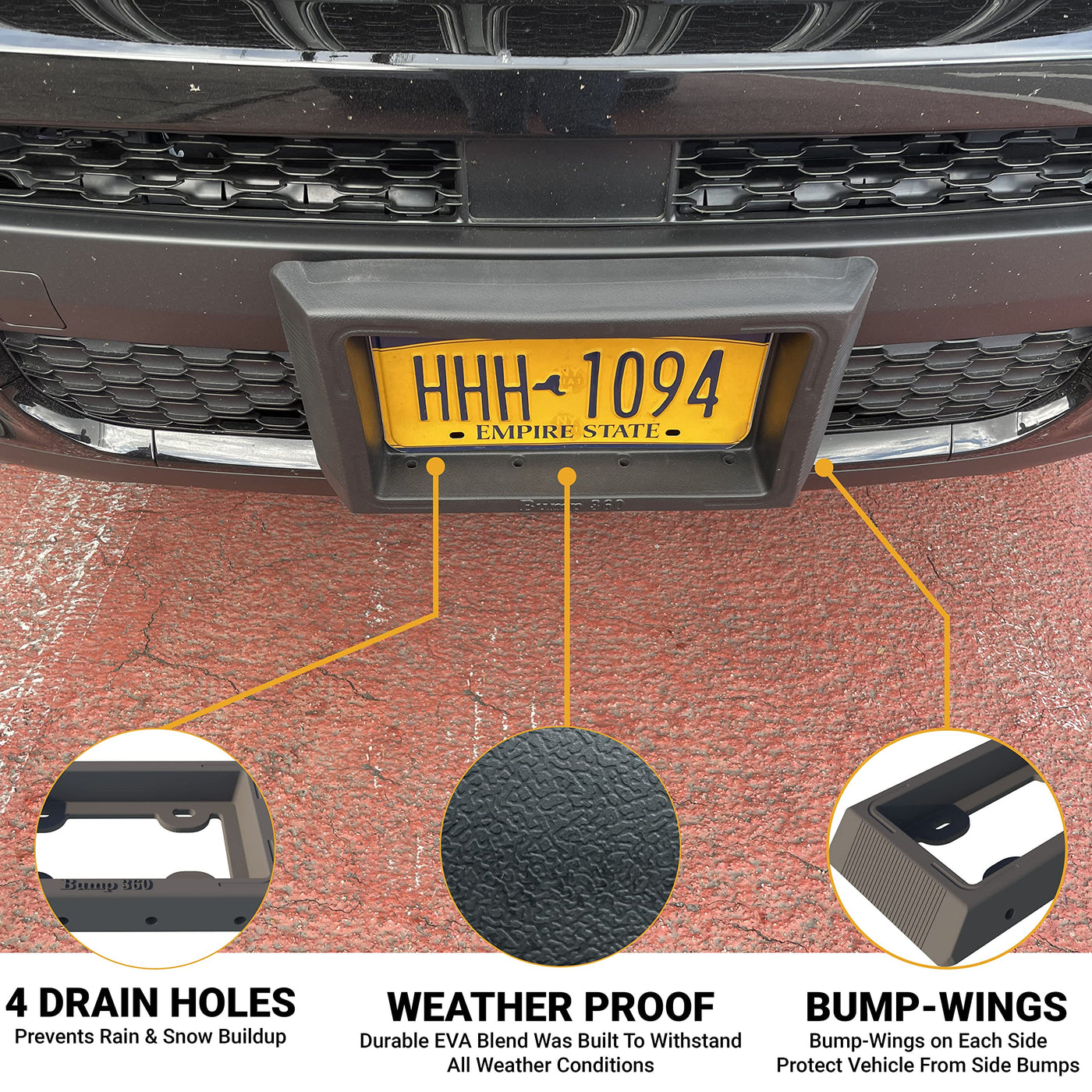Front License Plate Bumper Guard XL Protector For Vehicle Bumpers