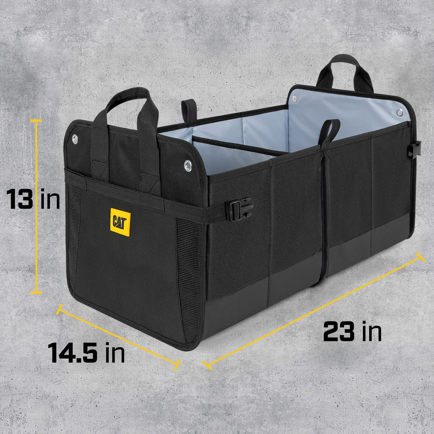 CAT FlexTrunk Car Trunk Organizer Collapsible Dual Compartment Storage