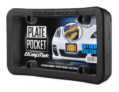 Plate Pocket Flexible Rubber Front Bumper Guard License Frame Protection