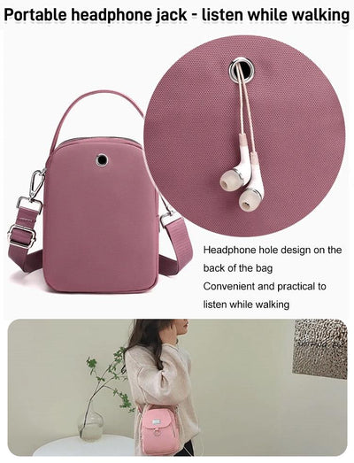 Large Capacity Shoulder Bag With Multi-layer Spacious Design