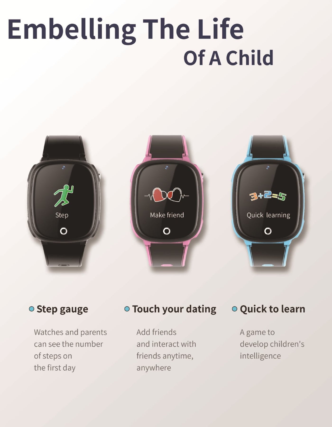 Children Smart Watch Phone With GPS And Calling Functions