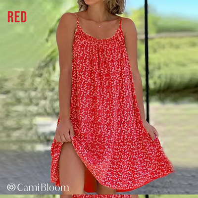 Floral Camisole Dress Lightweight Summer Floral Print Sleeveless Dress